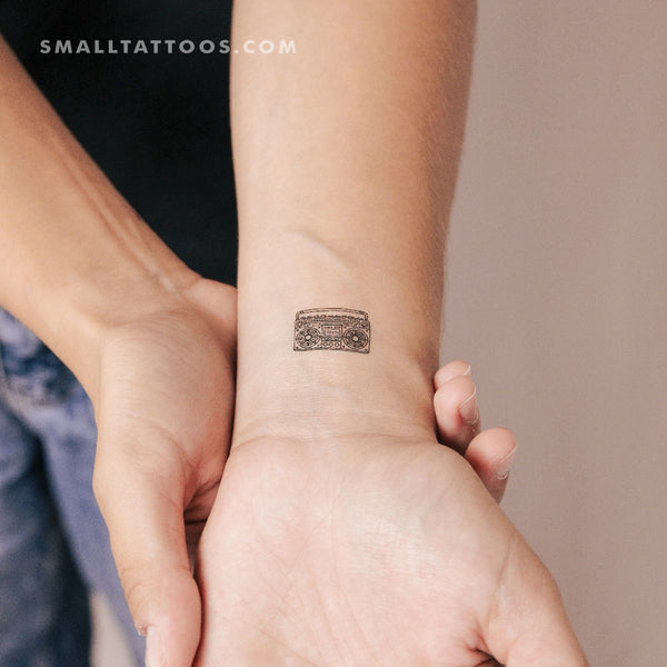 Boom Box Temporary Tattoo (Set of 3)