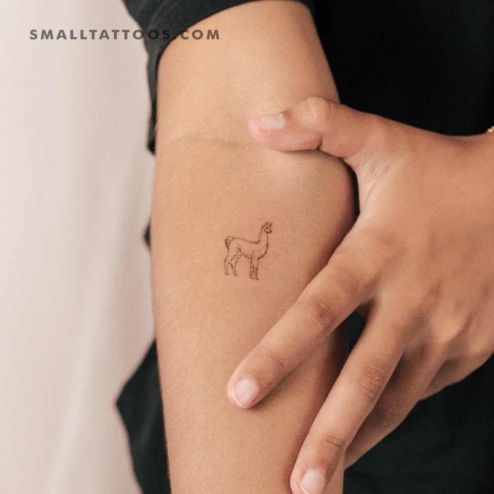 Tatuaje temporal de llama (juego de 3)