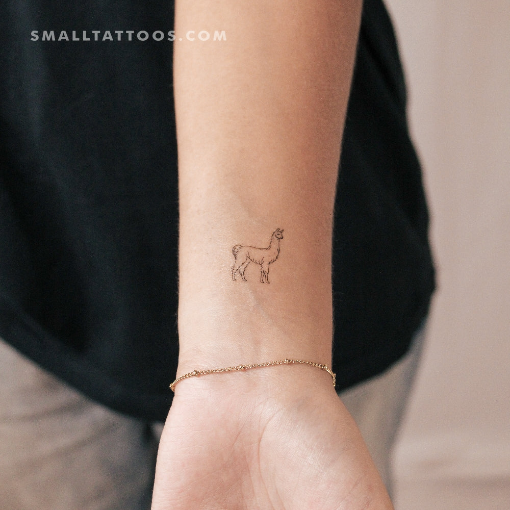 Tatuaje temporal de llama (juego de 3)