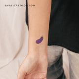 Eggplant Emoji Temporary Tattoo (Set of 3)