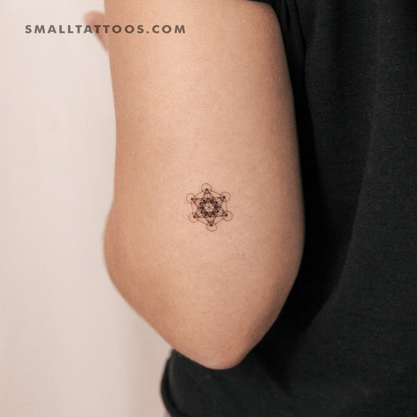 Small Metatron's Cube Temporary Tattoo (Set of 3)