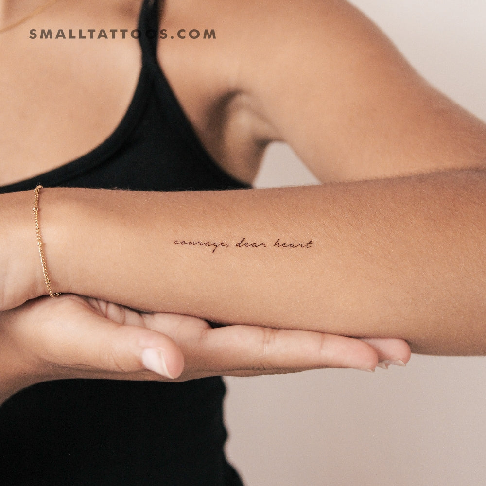 Courage, Dear Heart Temporary Tattoo (Set of 3)