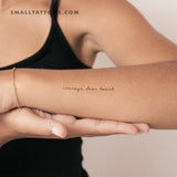 Courage, Dear Heart Temporary Tattoo (Set of 3)
