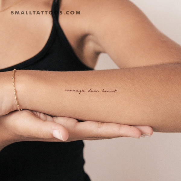 Courage, Dear Heart Temporary Tattoo (Set of 3)