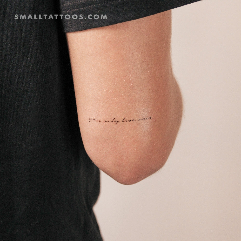 Small You Only Live Once Temporary Tattoo (Set of 3)