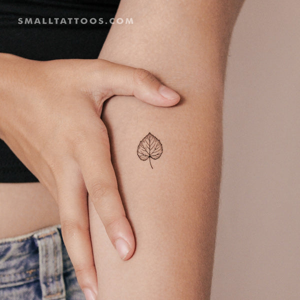 Aspen Leaf Temporary Tattoo (Set of 3)