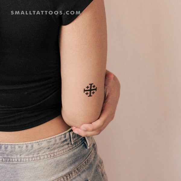 Jerusalem Cross Temporary Tattoo (Set of 3)