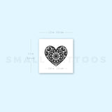 Mandala Heart Temporary Tattoo (Set of 3)