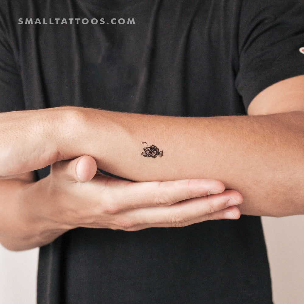 Tatuaje temporal de pez rape (juego de 3)