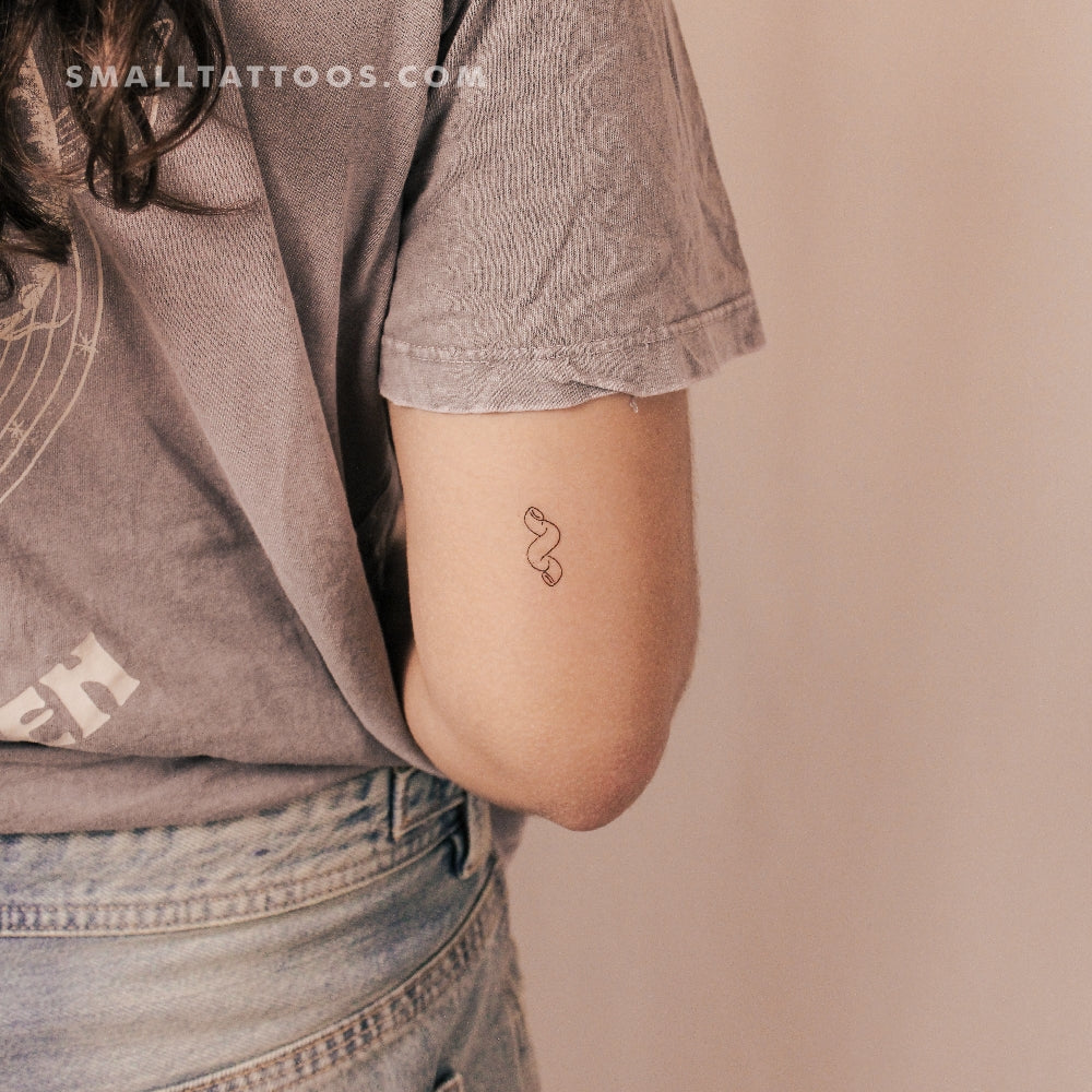 Cavatappi Pasta Temporary Tattoo (Set of 3)