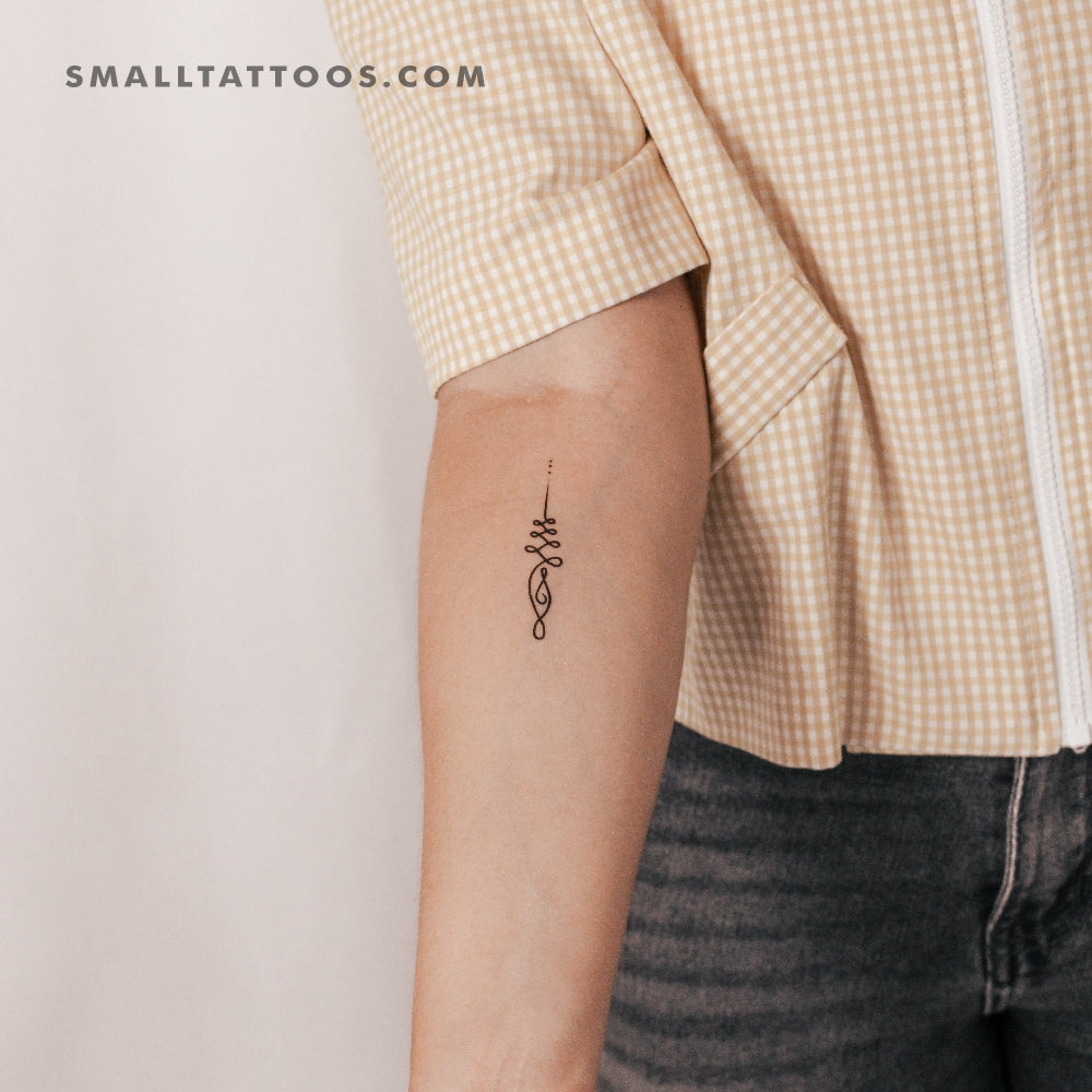 Tatuaje temporal Unalome (juego de 3)