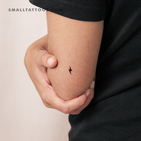 Small Lightning Bolt Temporary Tattoo (Set of 3)