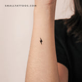 Small Lightning Bolt Temporary Tattoo (Set of 3)