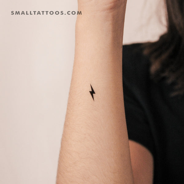 Small Lightning Bolt Temporary Tattoo (Set of 3)