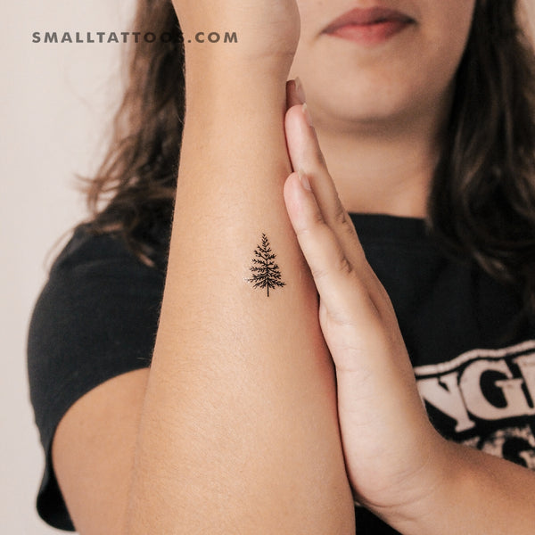 Small Pine Tree Temporary Tattoo (Set of 3)