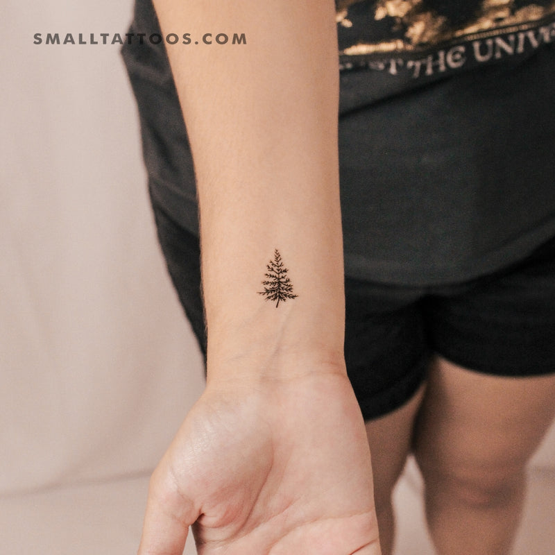 Small Pine Tree Temporary Tattoo (Set of 3)