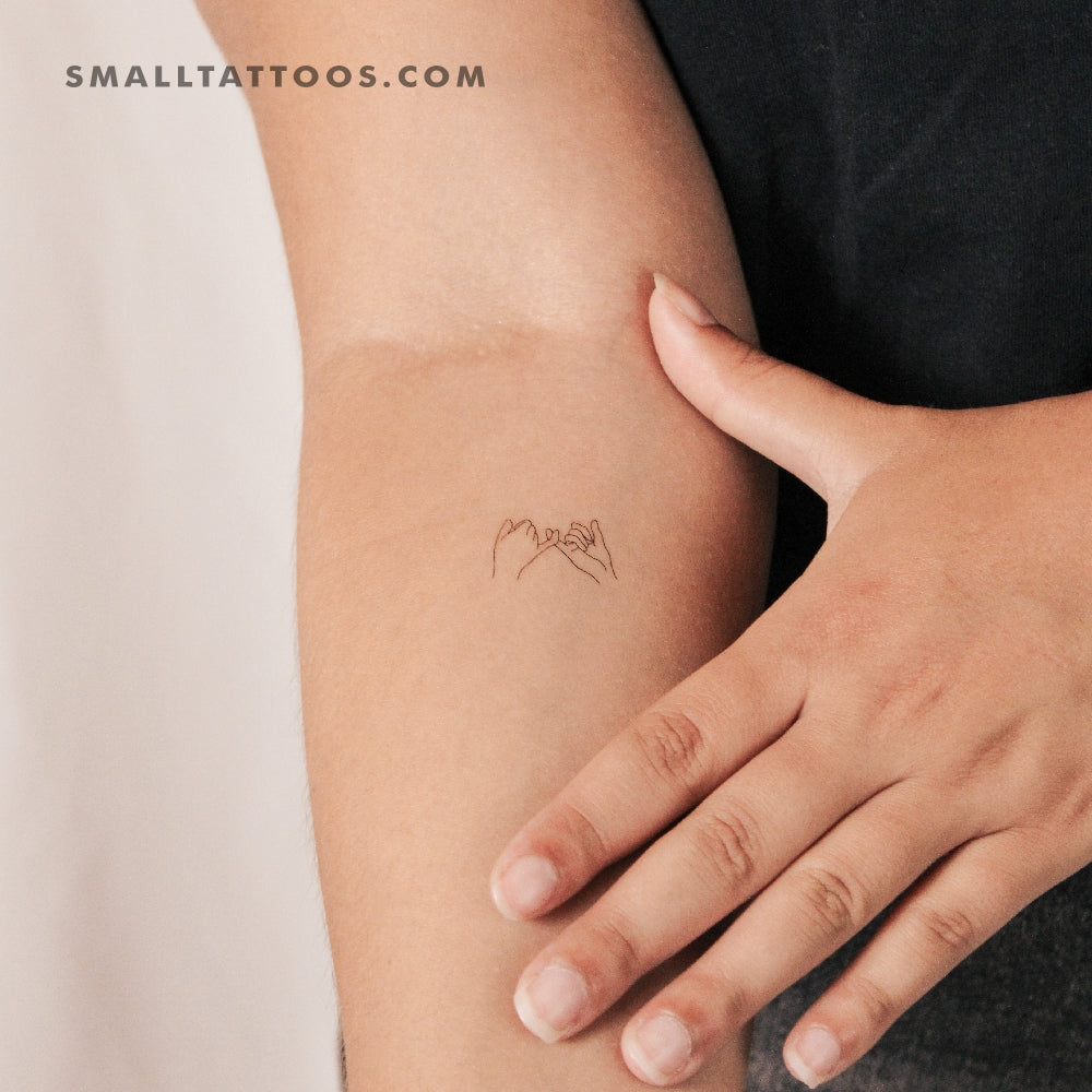 Small Pinky Swear Temporary Tattoo (Set of 3)