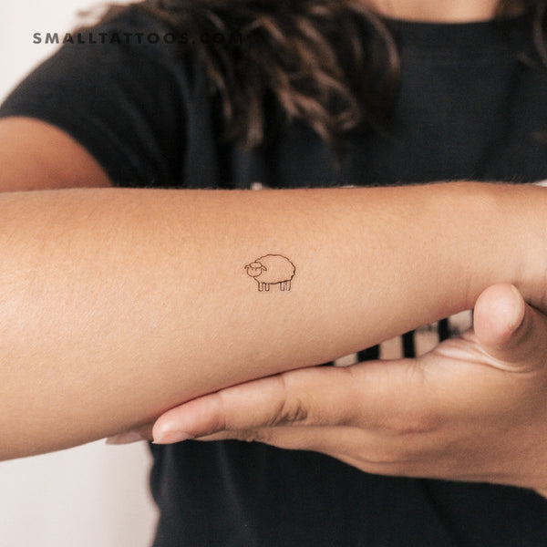 Minimalist Sheep Temporary Tattoo (Set of 3)