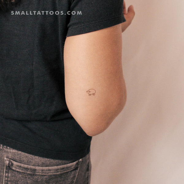 Minimalist Sheep Temporary Tattoo (Set of 3)