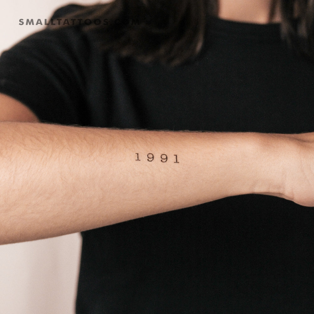 Tatuaje temporal del año de nacimiento 1991 (juego de 3)