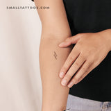 Lightning Bolt Outline Temporary Tattoo (Set of 3)