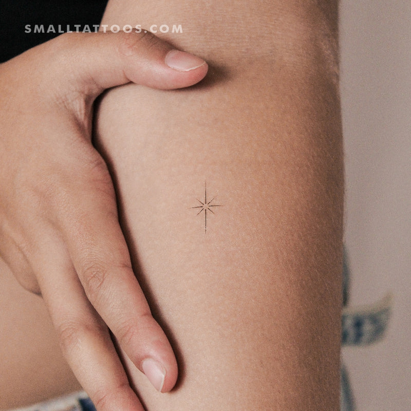 Fine Line North Star Temporary Tattoo (Set of 3)