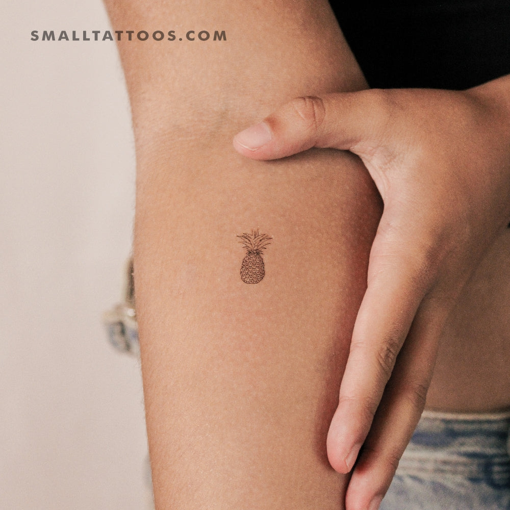 Small Pineapple Temporary Tattoo (Set of 3)
