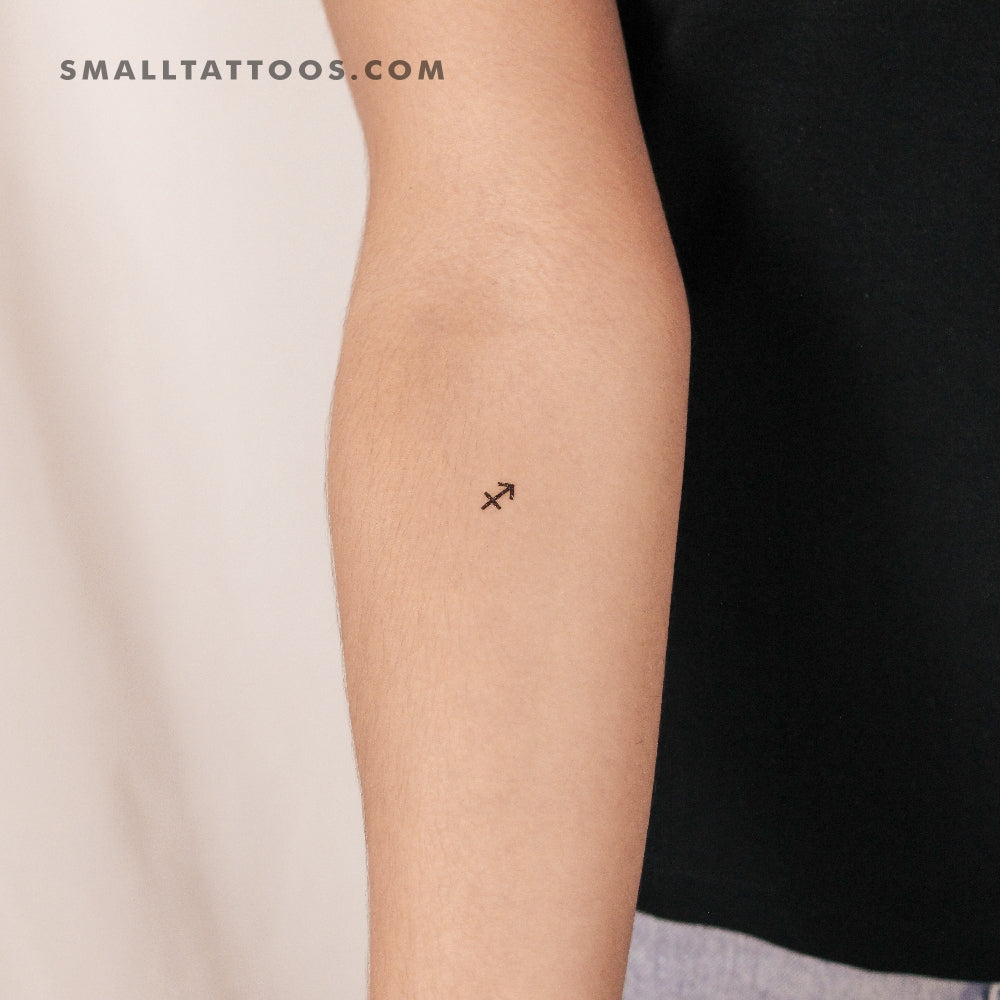 Tatuaje temporal del símbolo del zodiaco Sagitario (juego de 3)