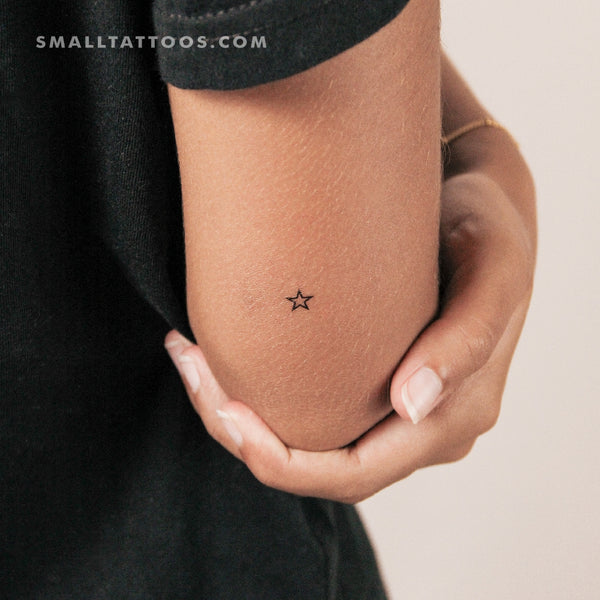 Small Star Outline Temporary Tattoo (Set of 3)