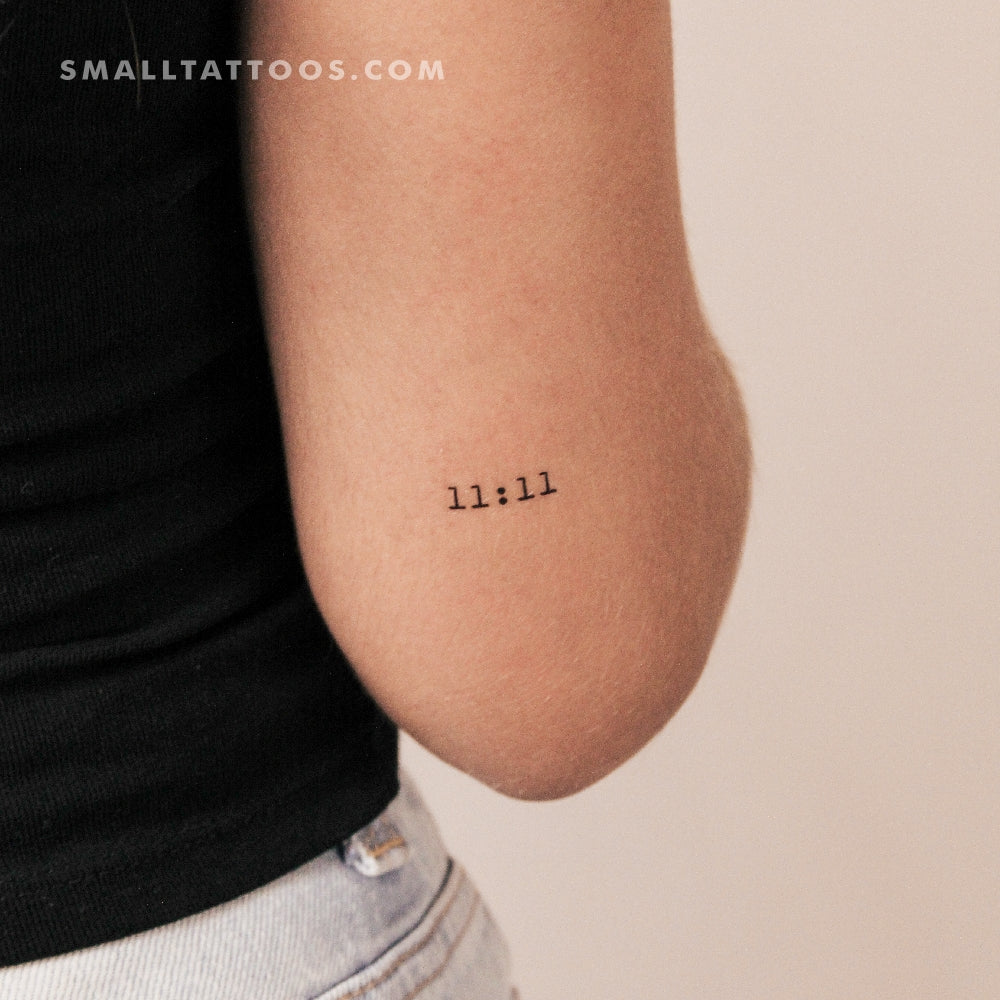 Tatuaje temporal del número angelical 11:11 (juego de 3)