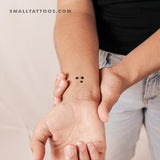 Three Stars Temporary Tattoo (Set of 3)