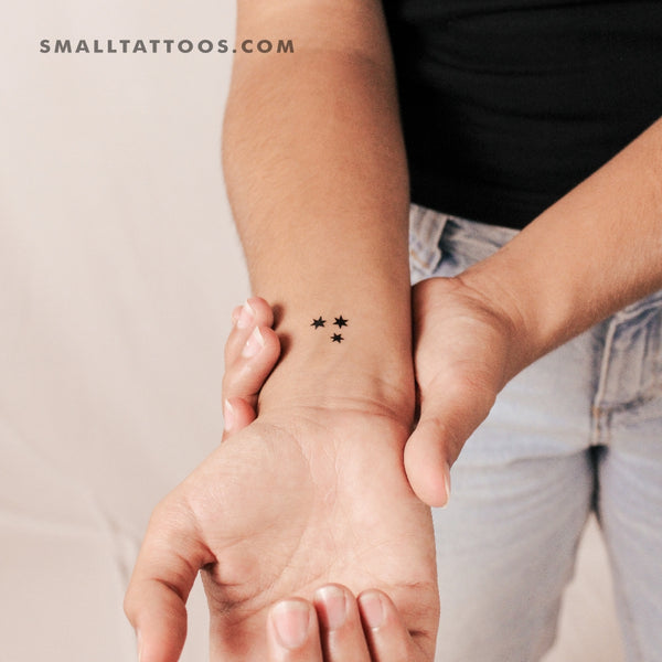 Three Stars Temporary Tattoo (Set of 3)