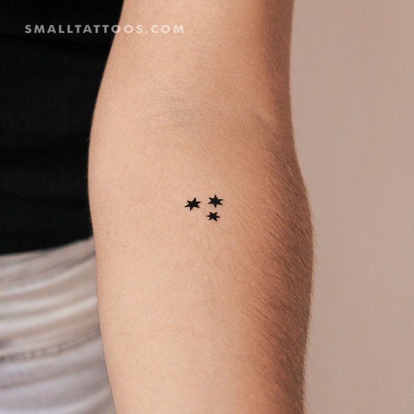 Three Stars Temporary Tattoo (Set of 3)