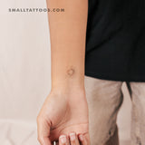 Fine Line Sun + Moon Temporary Tattoo (Set of 3)