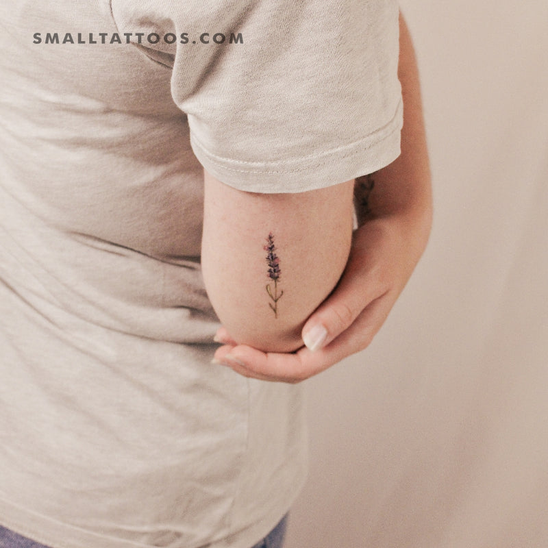 Lavender Temporary Tattoo By Lena Fedchenko (Set of 3)