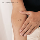 Minimalist Wave and Sun Temporary Tattoo (Set of 3)