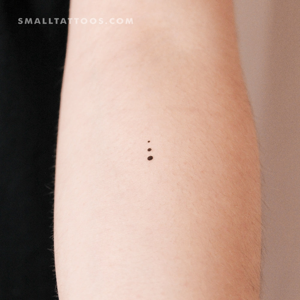 Tatuaje temporal de puntos en crecimiento (juego de 3)