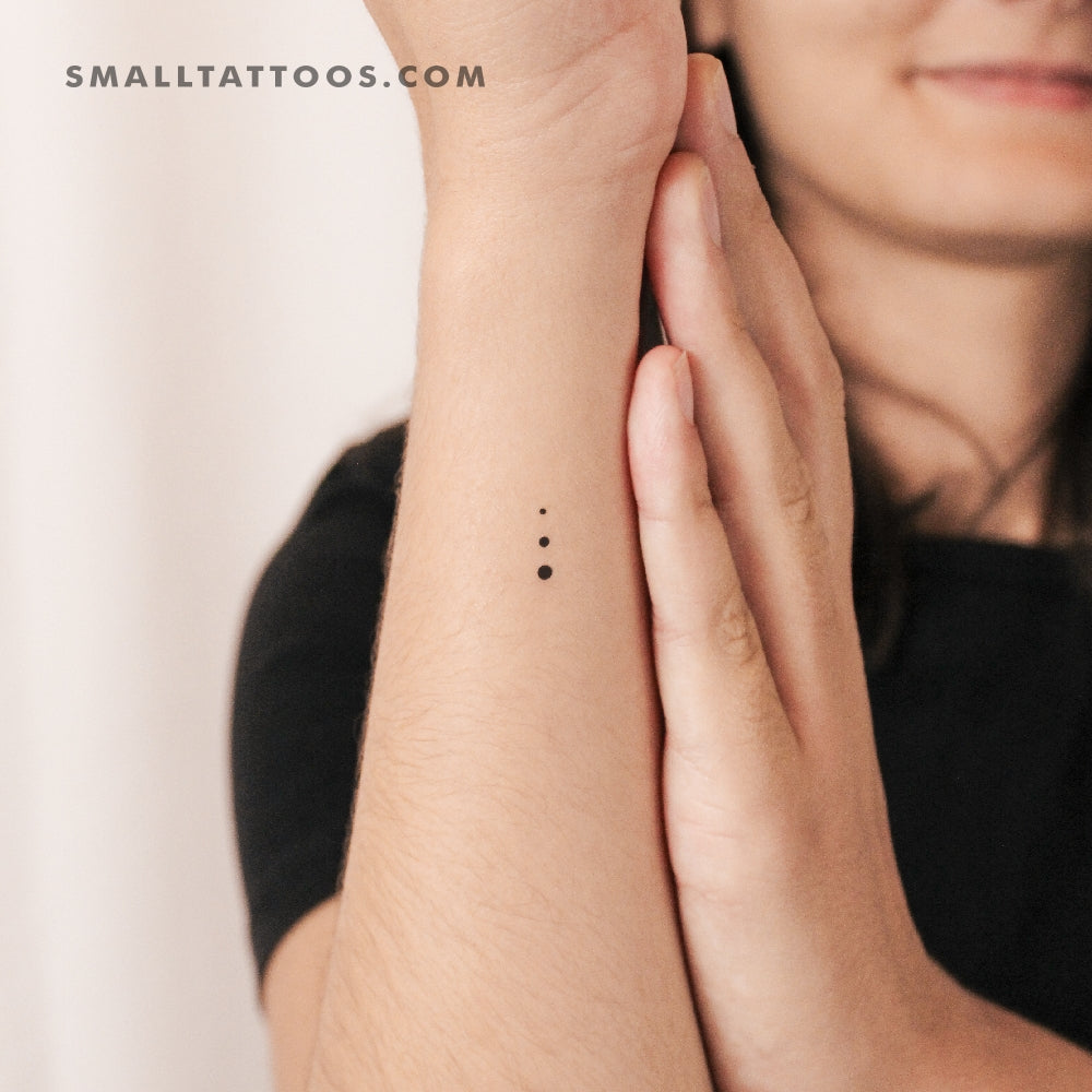 Tatuaje temporal de puntos en crecimiento (juego de 3)