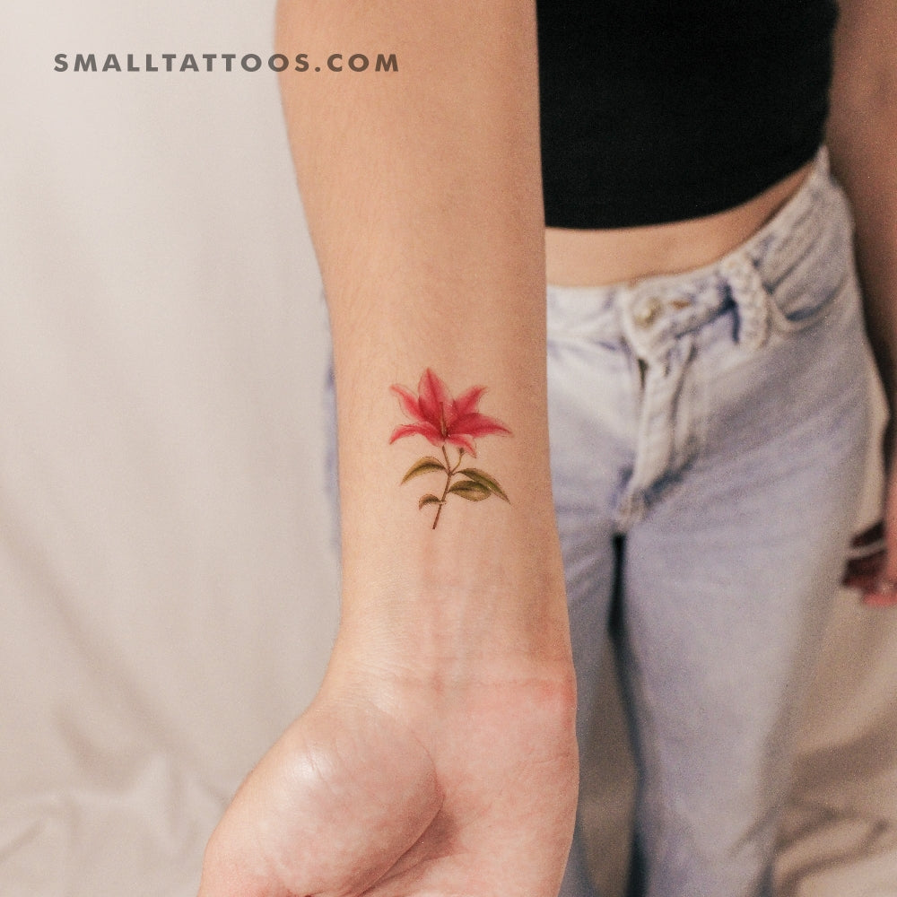 Tatuaje temporal de lirio de Mini Lau (juego de 3)