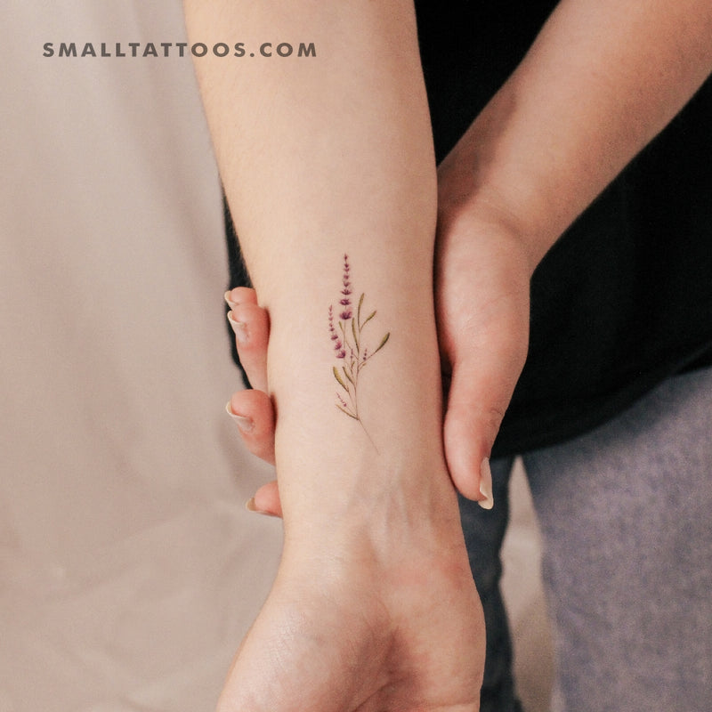 lavender flower tattoo Lavender Temporary Tattoo by Mini Lau (Set of 3)
