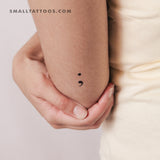 Semicolon Temporary Tattoo (Set of 3)