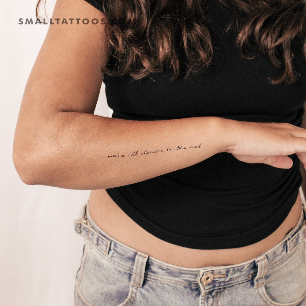 Tatuaje temporal "Todos somos historias al final" (juego de 3)