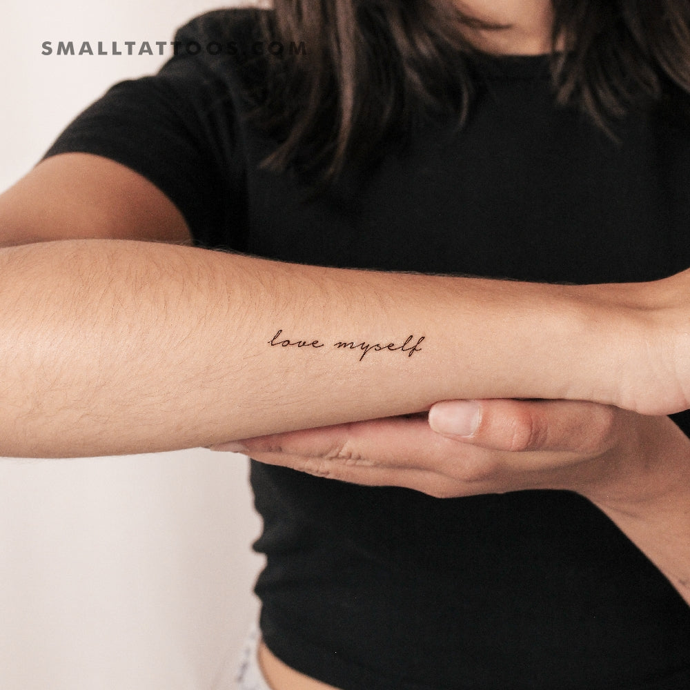 Tatuaje temporal "Love Myself" (juego de 3)