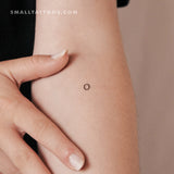 O Uppercase Typewriter Letter Temporary Tattoo (Set of 3)