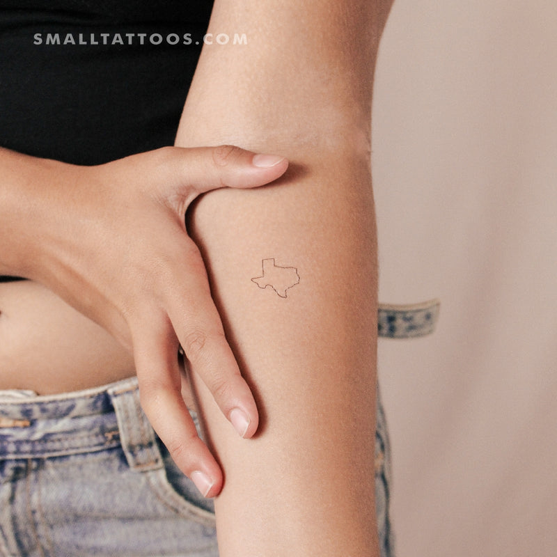 Texas Map Temporary Tattoo (Set of 3)