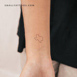 Texas Map Temporary Tattoo (Set of 3)