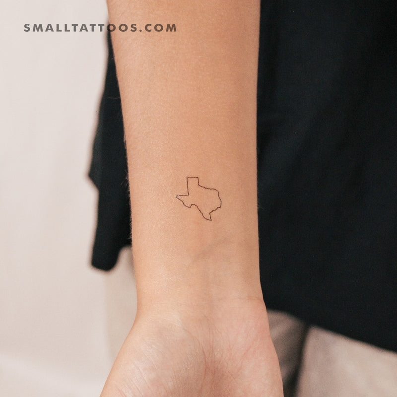 Texas Map Temporary Tattoo (Set of 3)