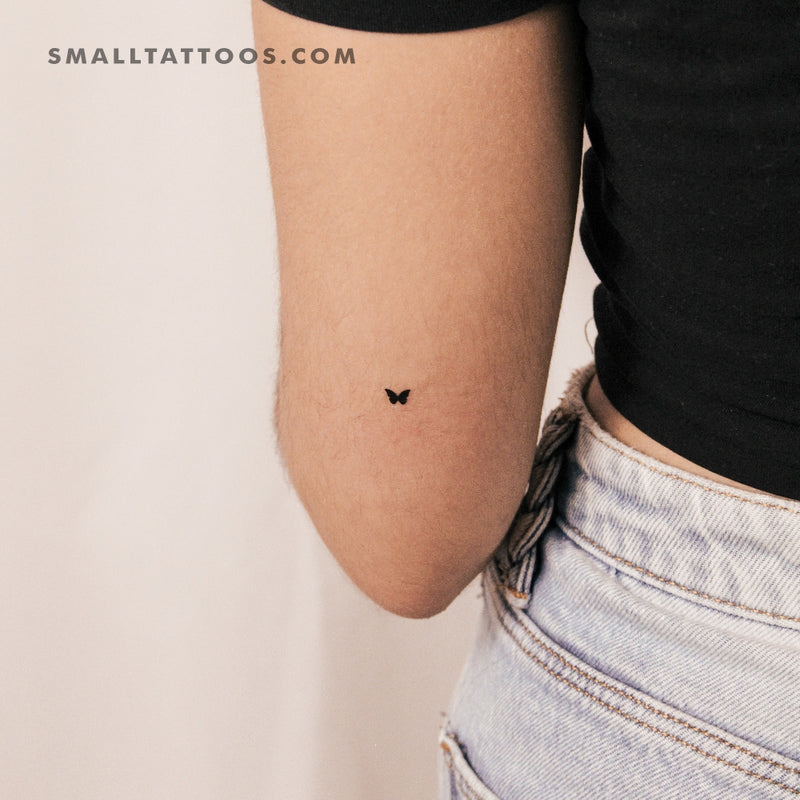 Tiny Black Butterfly Temporary Tattoo (Set of 3)