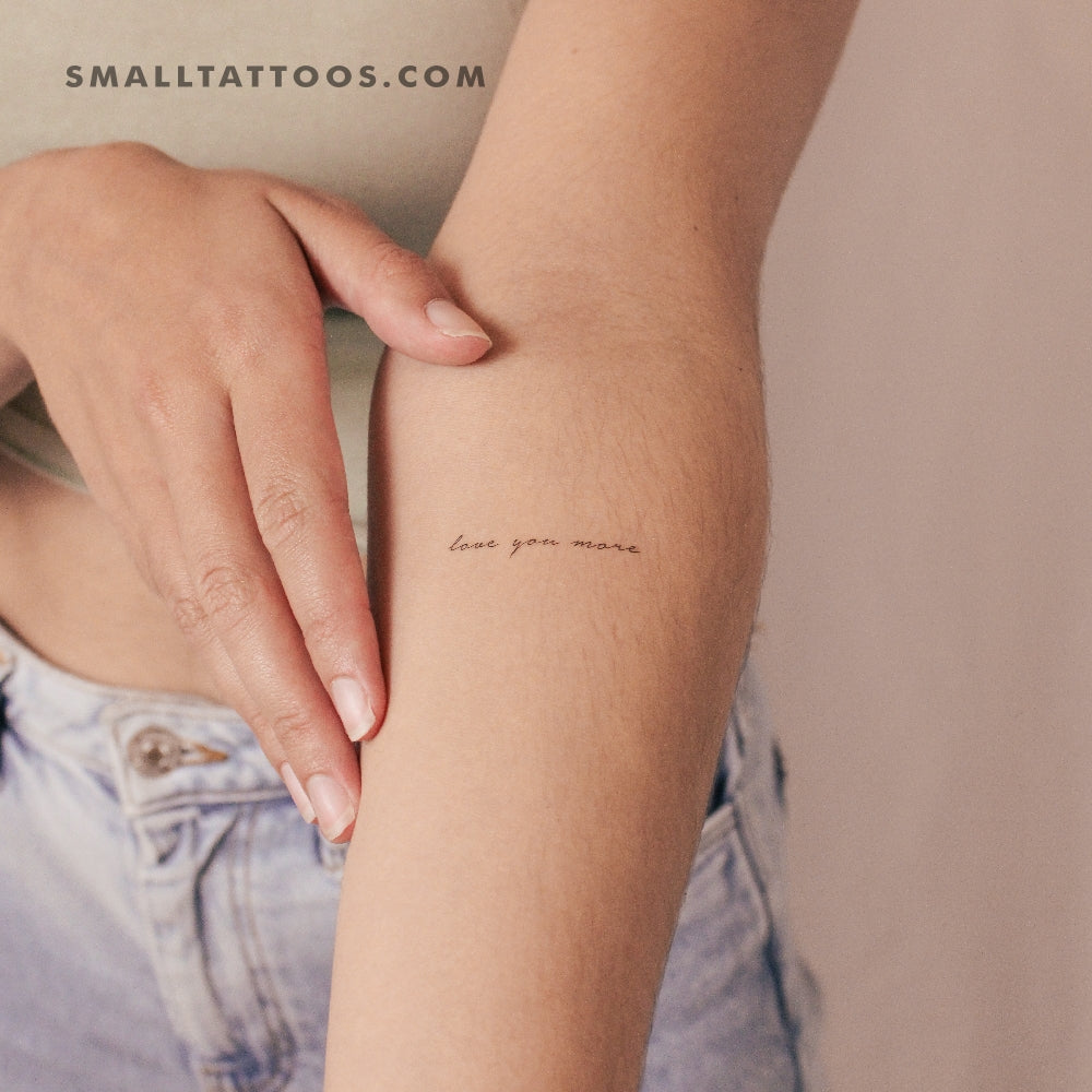 Love You More Temporary Tattoo (Set of 3)