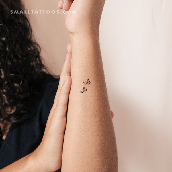 Two Butterflies Temporary Tattoo (Set of 3)